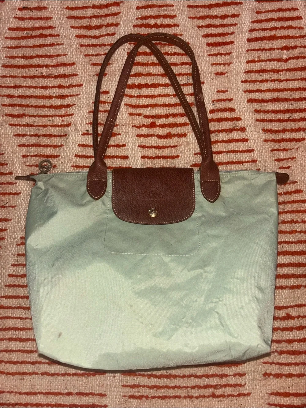 Longchamp Le Pliage Small Shoulder Carry Mint Tote